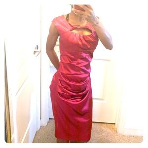 Fuchsia pink party dress mode wearing size 4